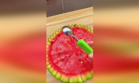 网红吃瓜神器水果挖球器,水果挖球器,轻松打造时尚美味新食尚